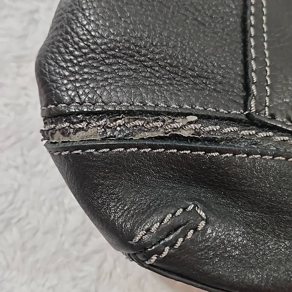 The Sak ‘Kendra’ Black Leather Soft Hobo Shoulder Bag Vegan Leather